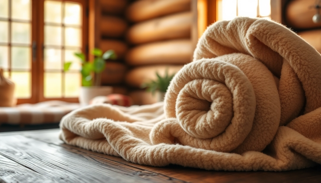Fleece stoffen in verschillende texturen op een houten tafel, perfect voor warme kleding.